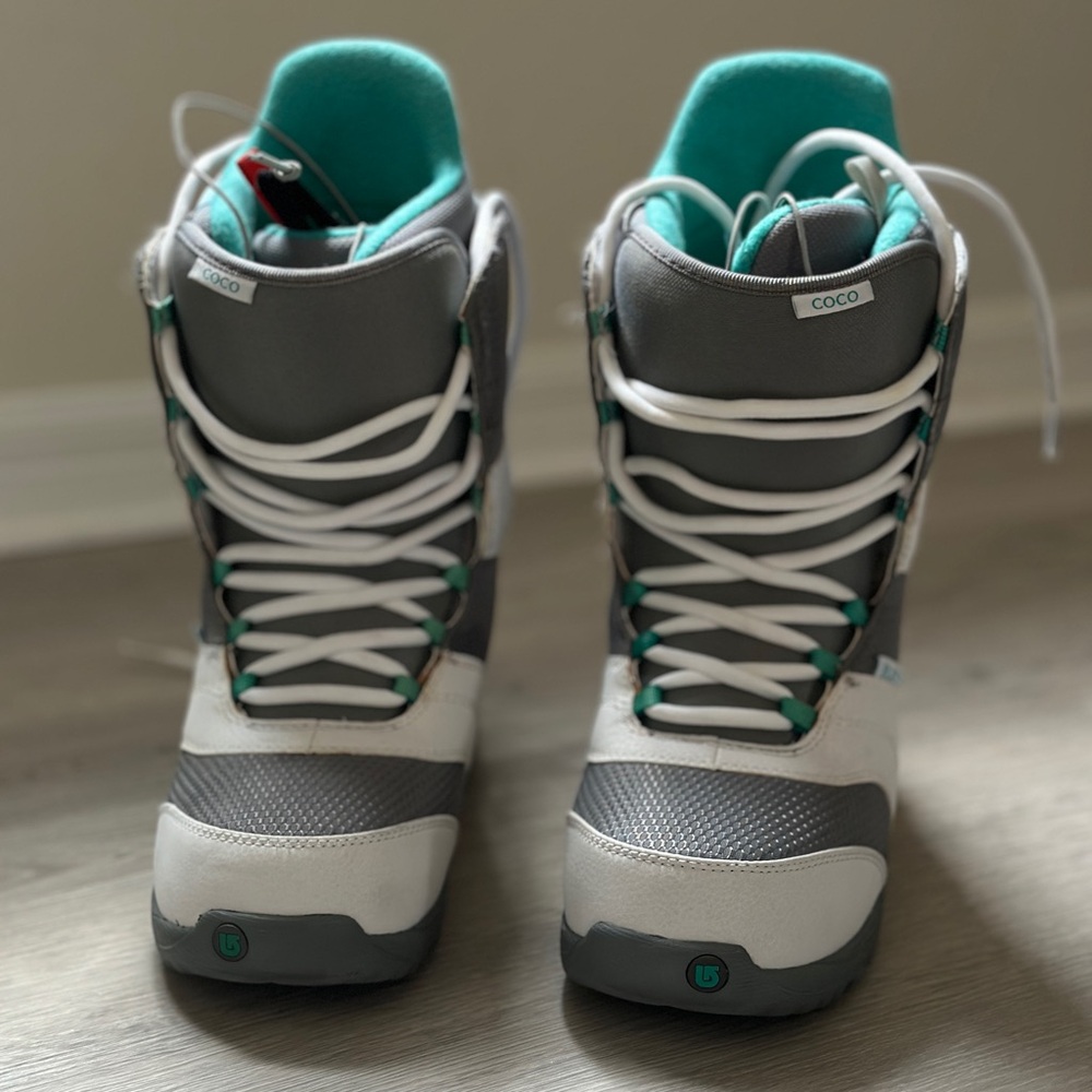 Burton Coco Imprint1 Snowboard Boots Size 9 Women's White Grey Teal
